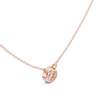 Gold Jewelry DDPS-001, Round center stone, Rose Gold, view 2