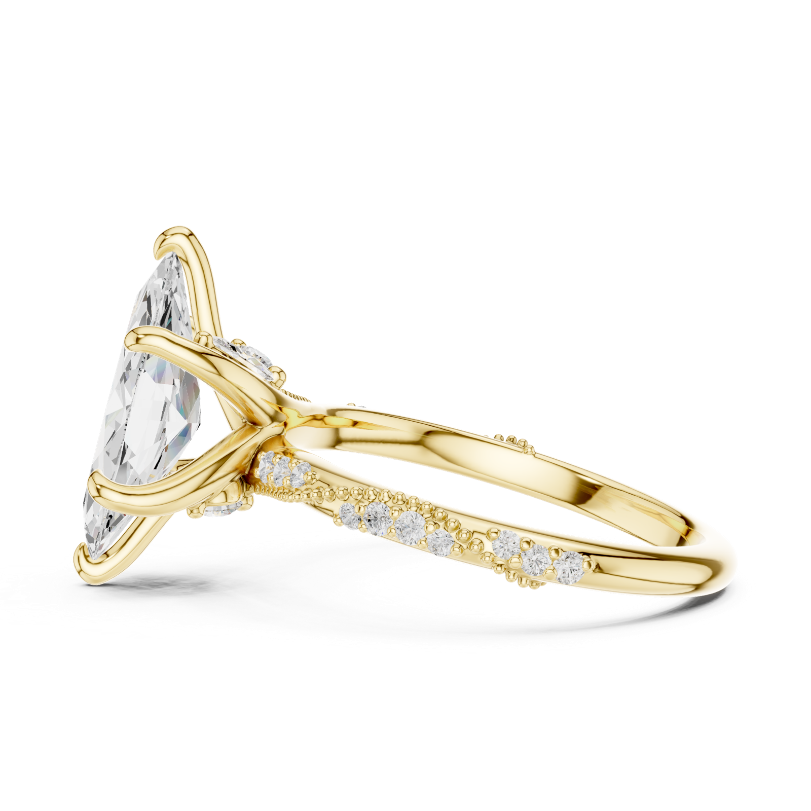 Gold Ring DDLR-964, Yellow Gold, view 3