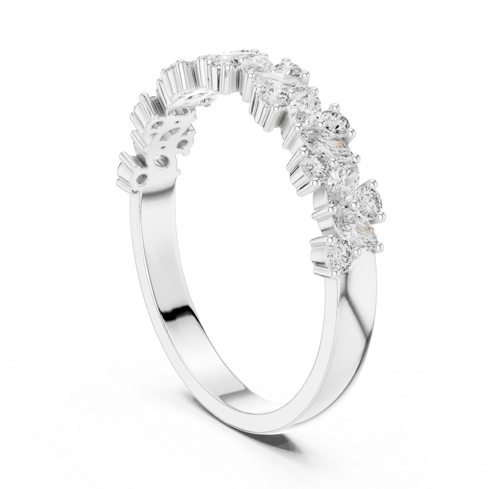 Gold Ring HLR-21, White Gold