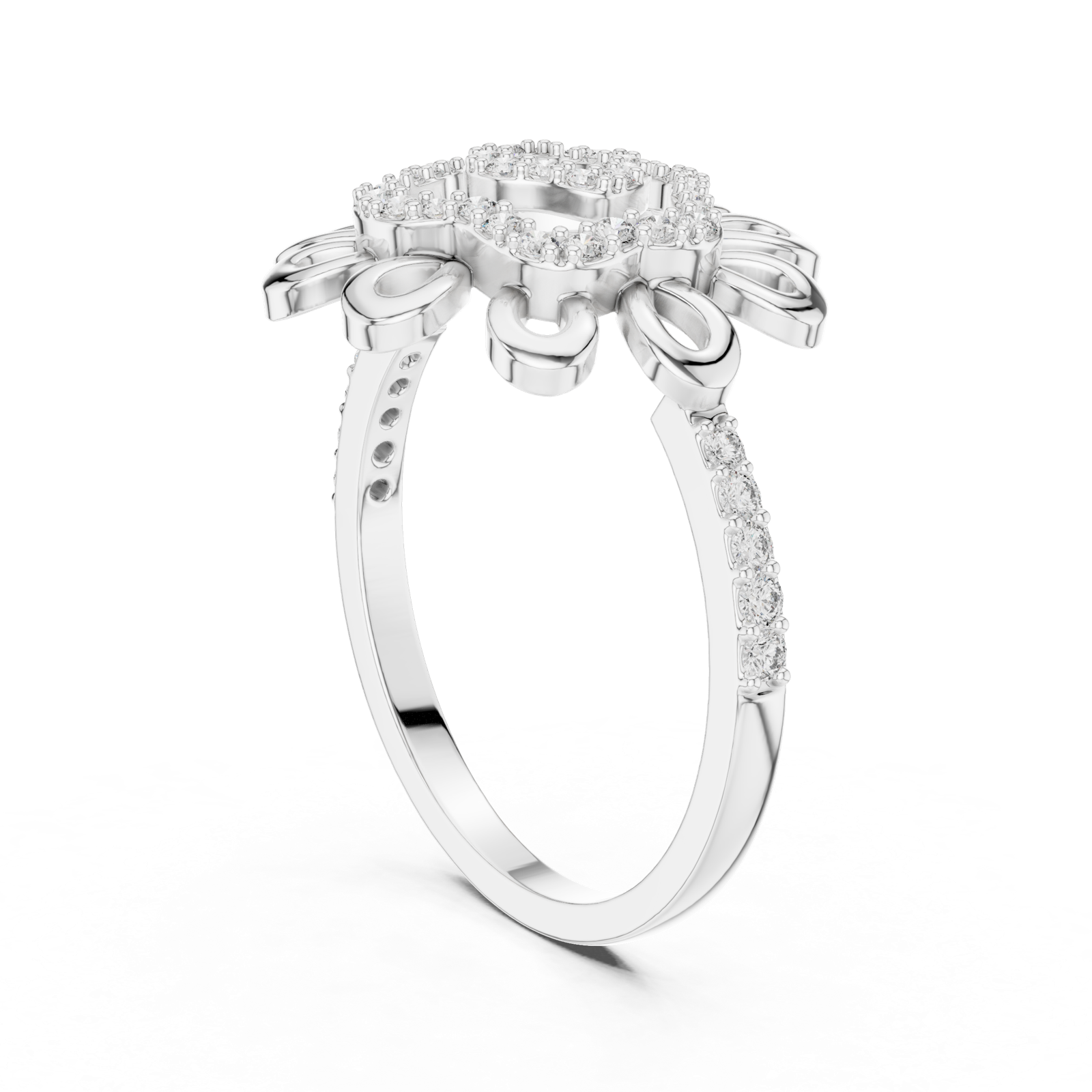 Gold Ring LR-01 (62), White Gold