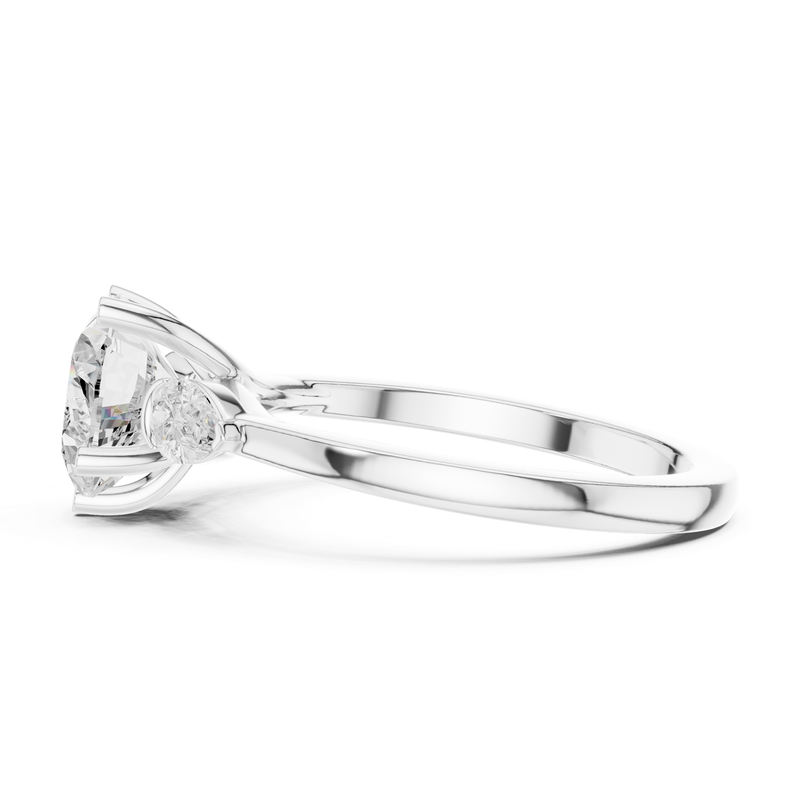 Gold Ring DDLR-270, White Gold, view 3