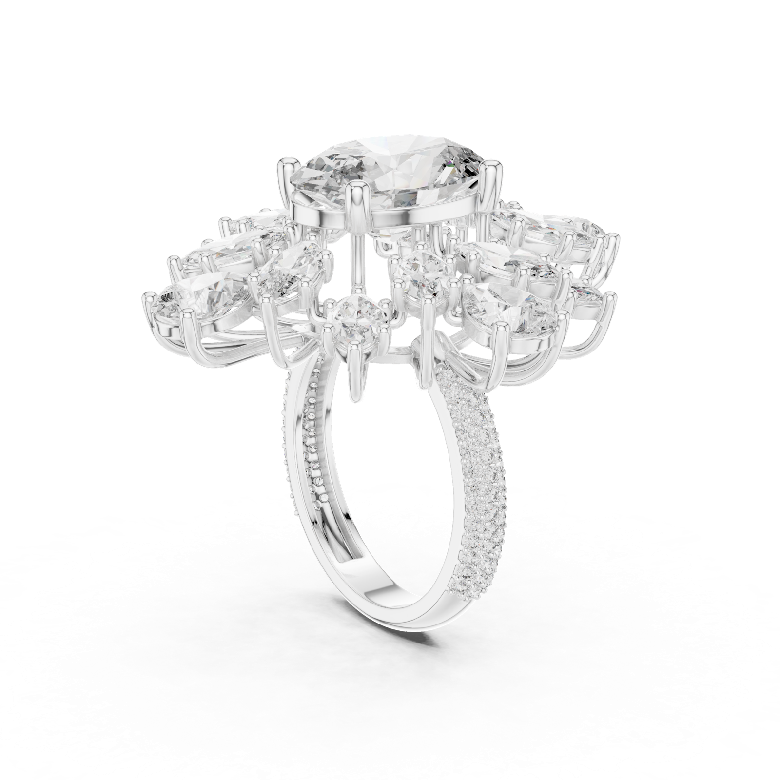 Gold Pendant 9-10030L_36, White Gold, view 1