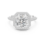 Gold Ring DDLR-407, White Gold, view 4