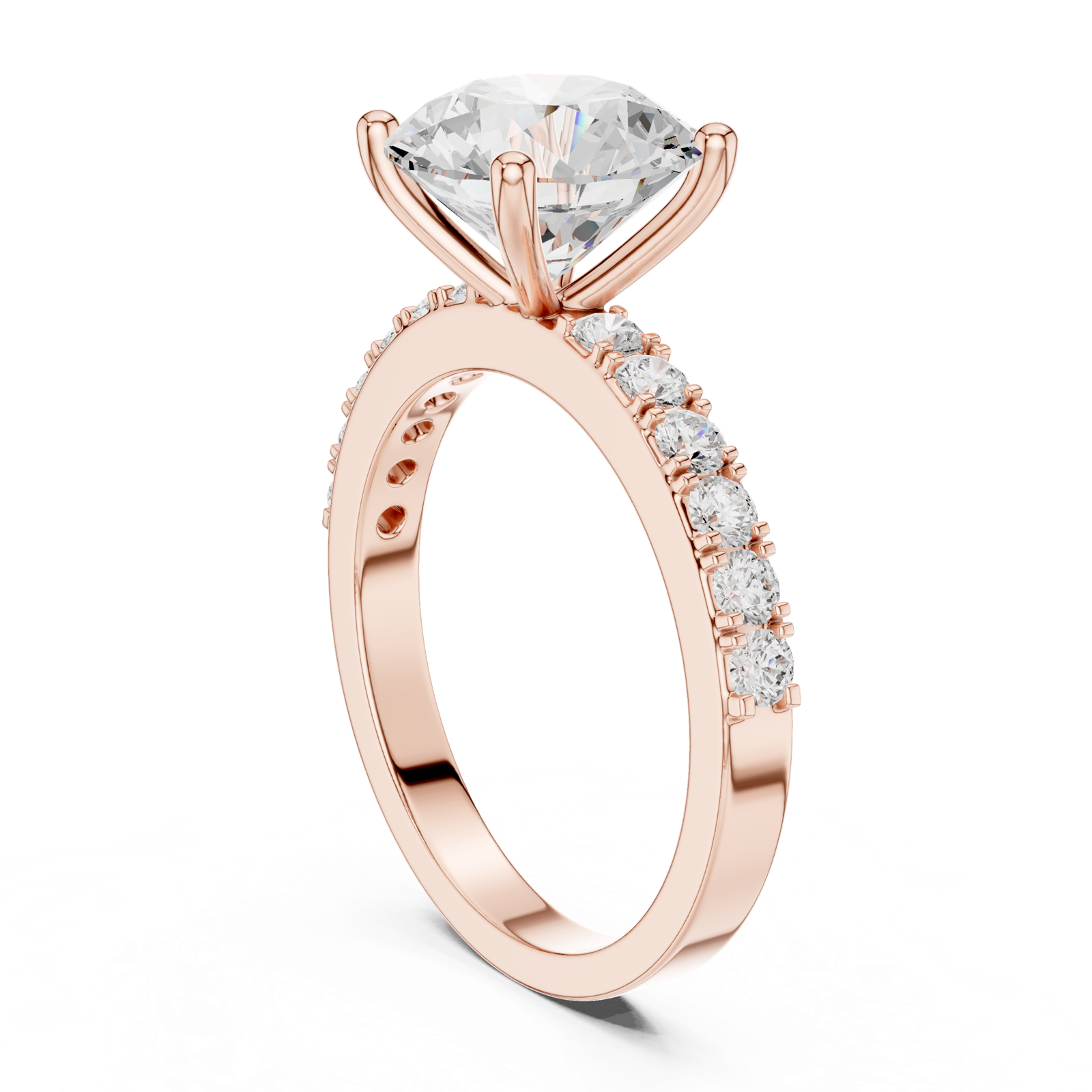Gold Ring DDLR-750, Rose Gold, view 1