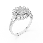 Gold Ring DR-6295, White Gold, view 2
