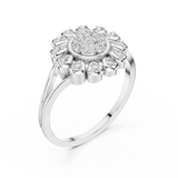 Gold Ring DR-6295, White Gold, view 2
