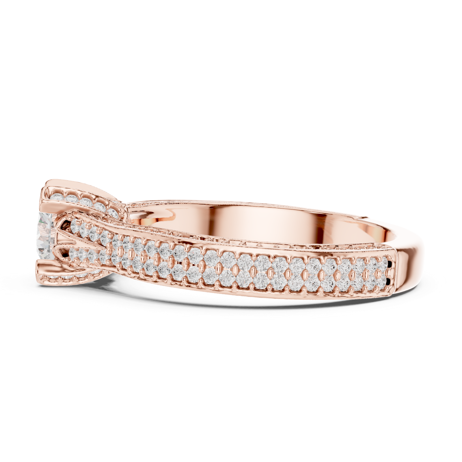 Gold Ring LR-0334, Rose Gold, view 3
