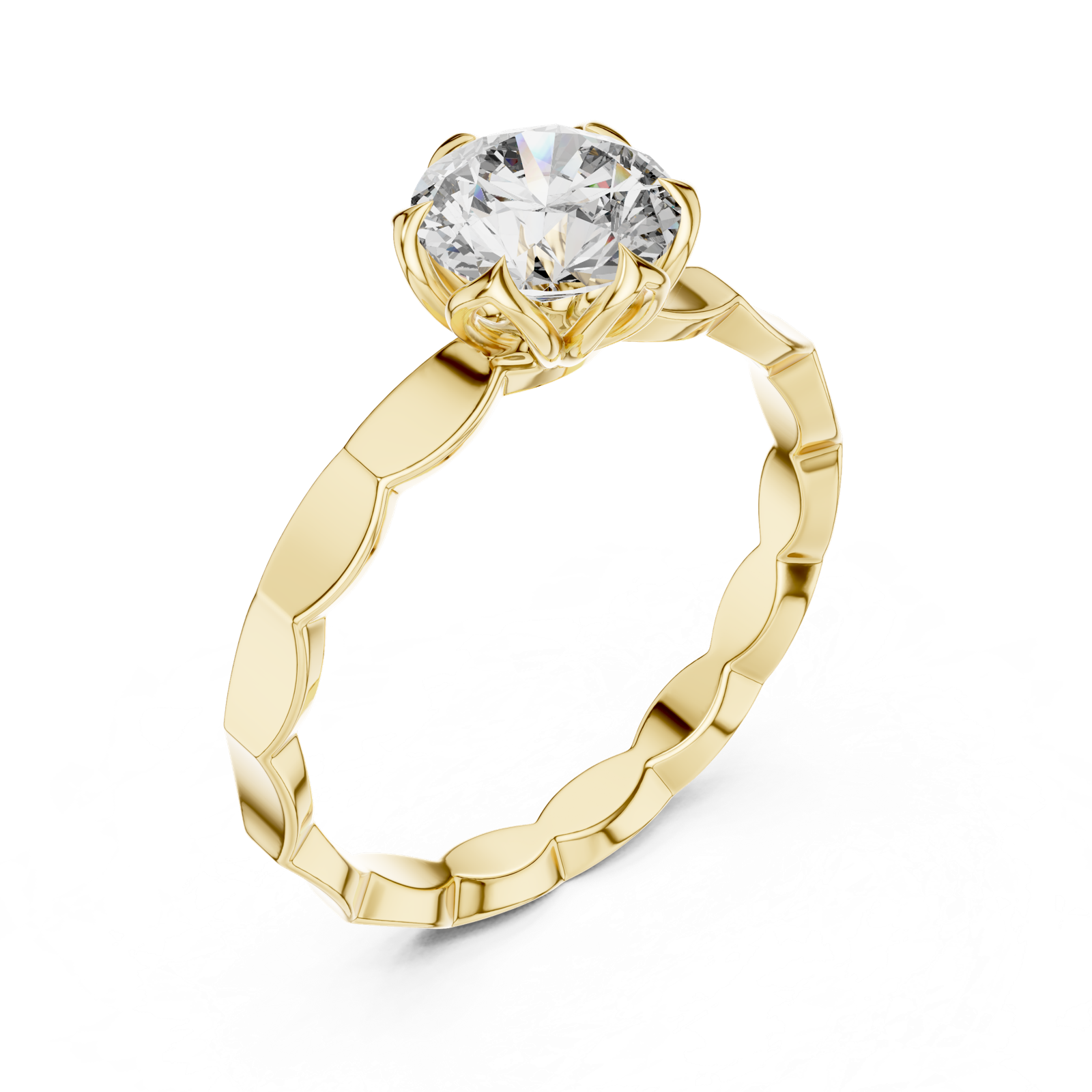 Gold Ring LR-0019, Yellow Gold, view 2