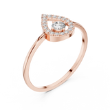 Gold Ring DR-6161, Rose Gold, view 2