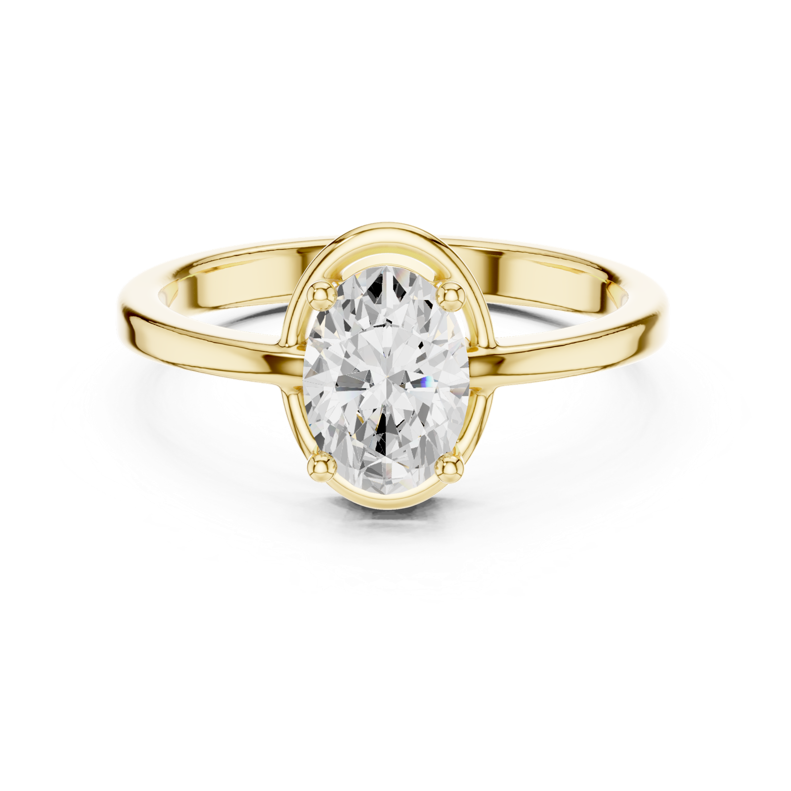 Gold Ring DDLR-508, Yellow Gold, view 4