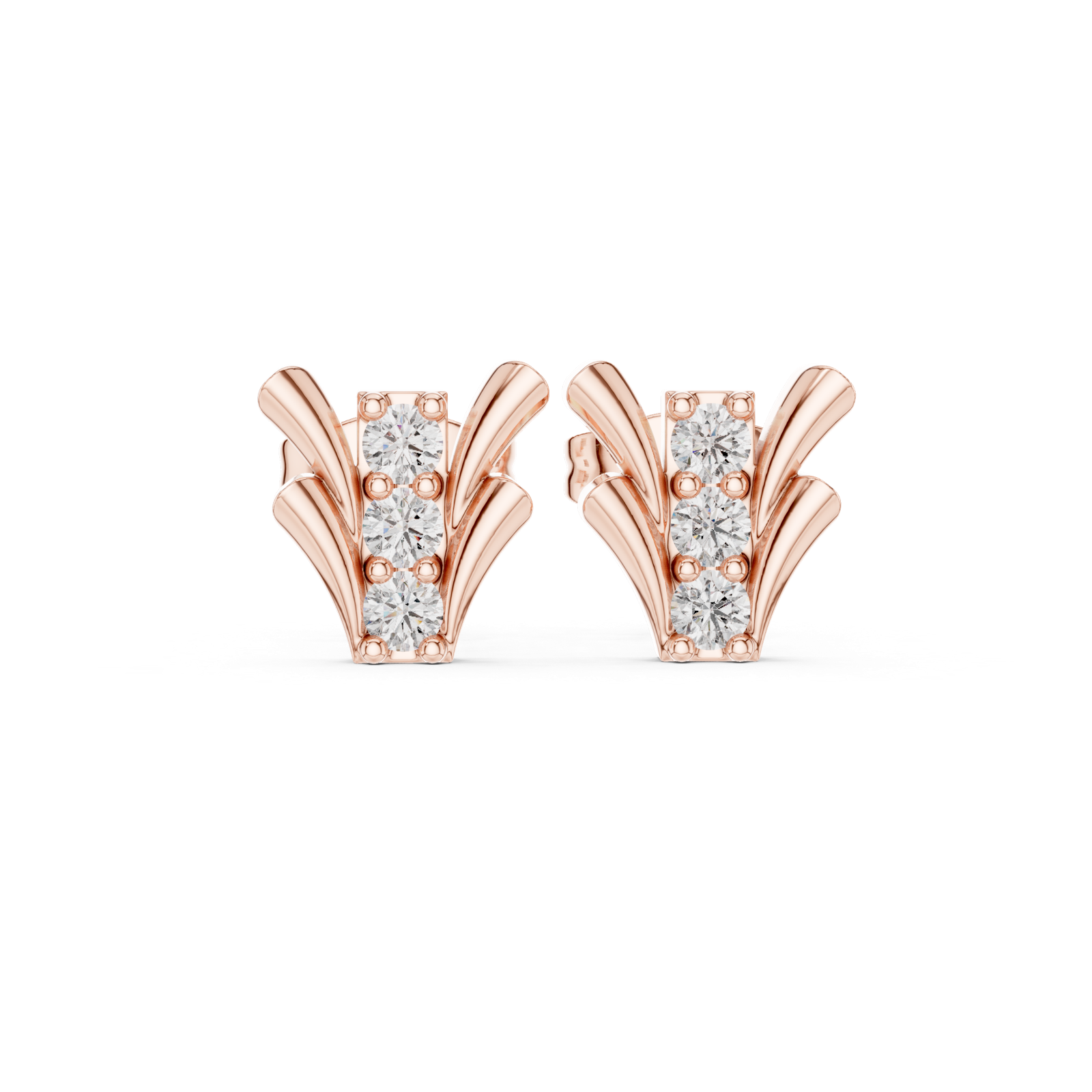 Gold Earrings 9-10067E, Rose Gold