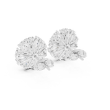 Gold Earrings AGDER-229, White Gold, view 3