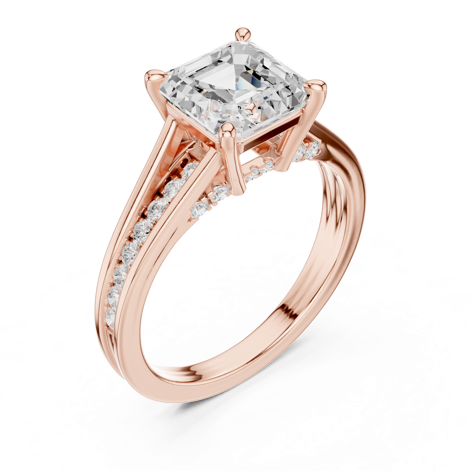 Gold Ring DDLR-992, Rose Gold, view 2