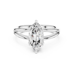Gold Jewelry L36-7, Marquise center stone, White Gold, view 4