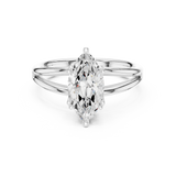 Gold Jewelry L36-7, Marquise center stone, White Gold, view 4