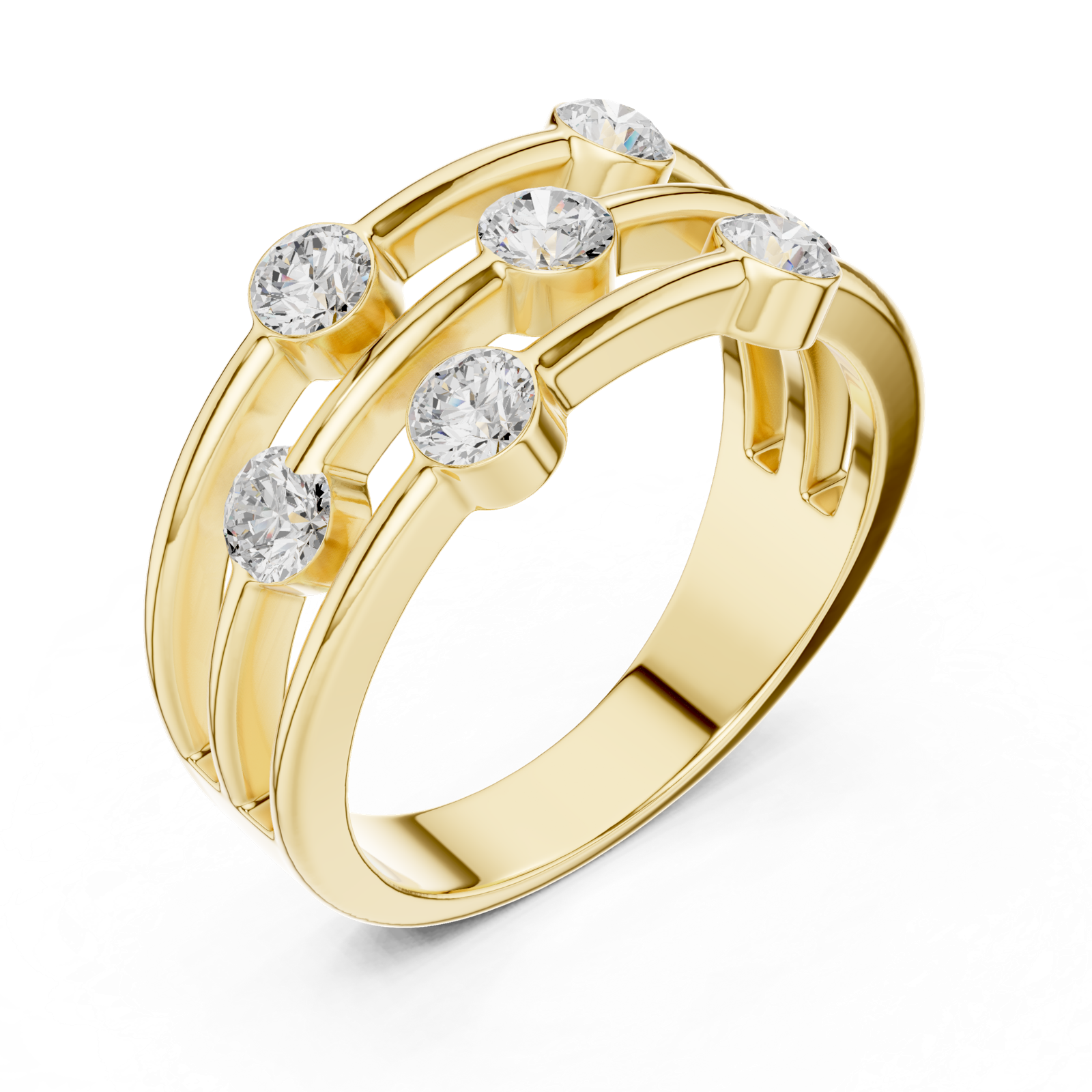 Gold Ring DDLR-464, Yellow Gold, view 2