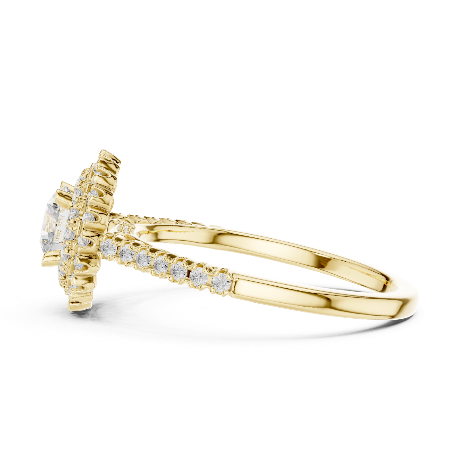 Gold Ring LR-0228, Yellow Gold, view 3