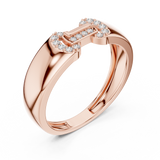Gold Ring LR-01 (33), Rose Gold, view 2