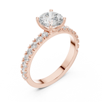 Gold Ring DDLR-1097, Rose Gold, view 2