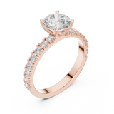 Gold Ring DDLR-1097, Rose Gold, view 2