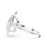 Gold Ring DDLR-337, White Gold, view 3