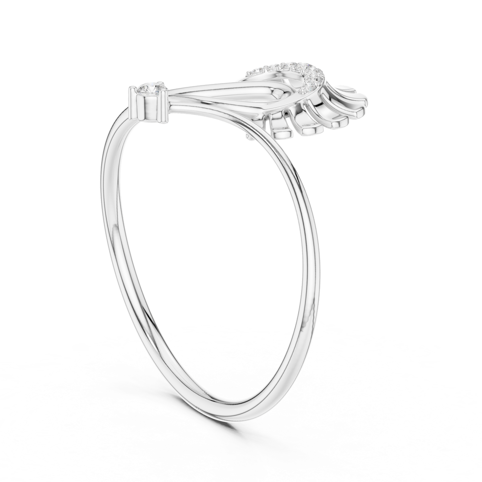 Gold Ring 1 (116), White Gold, view 1