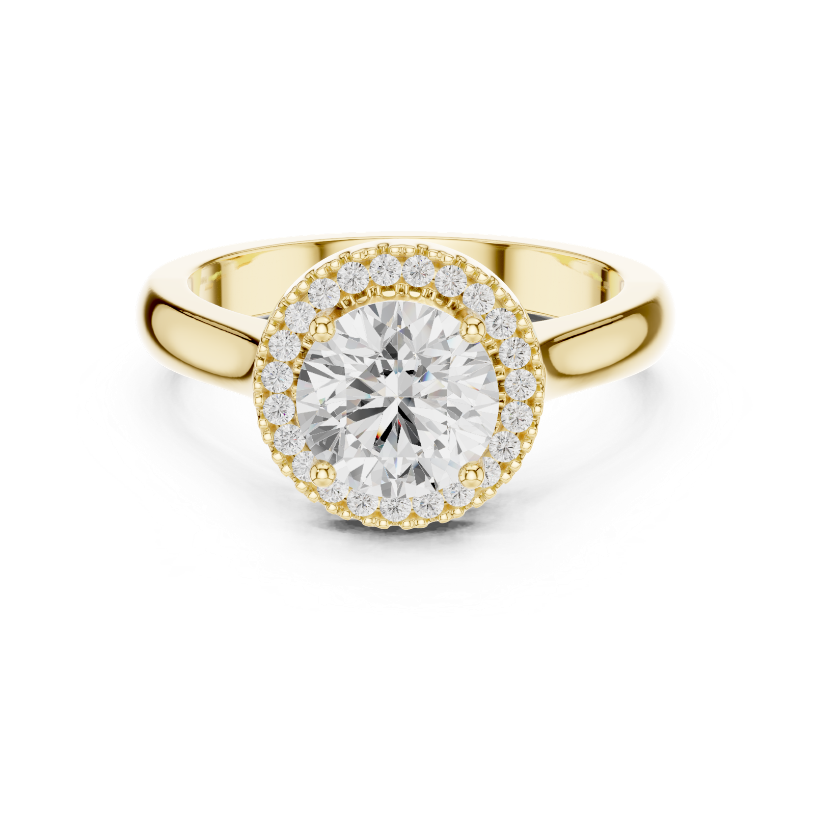 Gold Ring DDLR-338, Yellow Gold, view 4