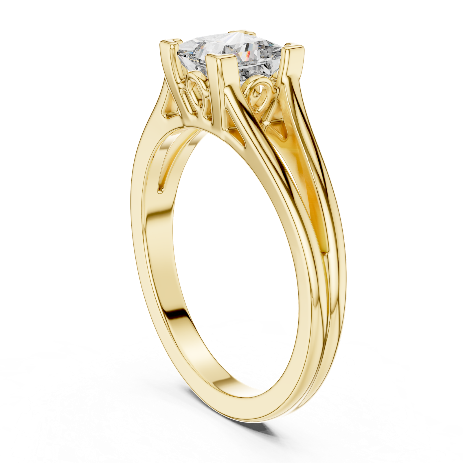 Gold Ring DDLR-036, Yellow Gold, view 1