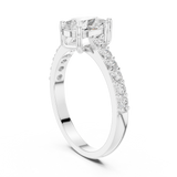 Gold Ring HLR-48, White Gold, view 1