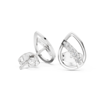 Gold Earrings 9-10084E, White Gold, view 1