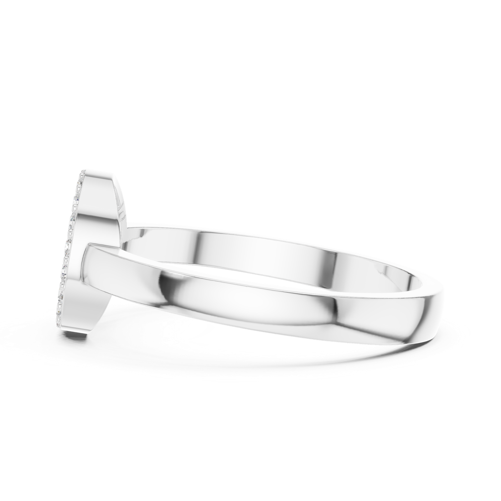 Gold Ring DDLR-584, White Gold, view 3
