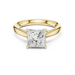 Gold Jewelry L36-18, Princess center stone, Yellow Gold, view 4