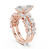 Gold Ring DDLR-443, Marquise center stone, Rose Gold, view 1