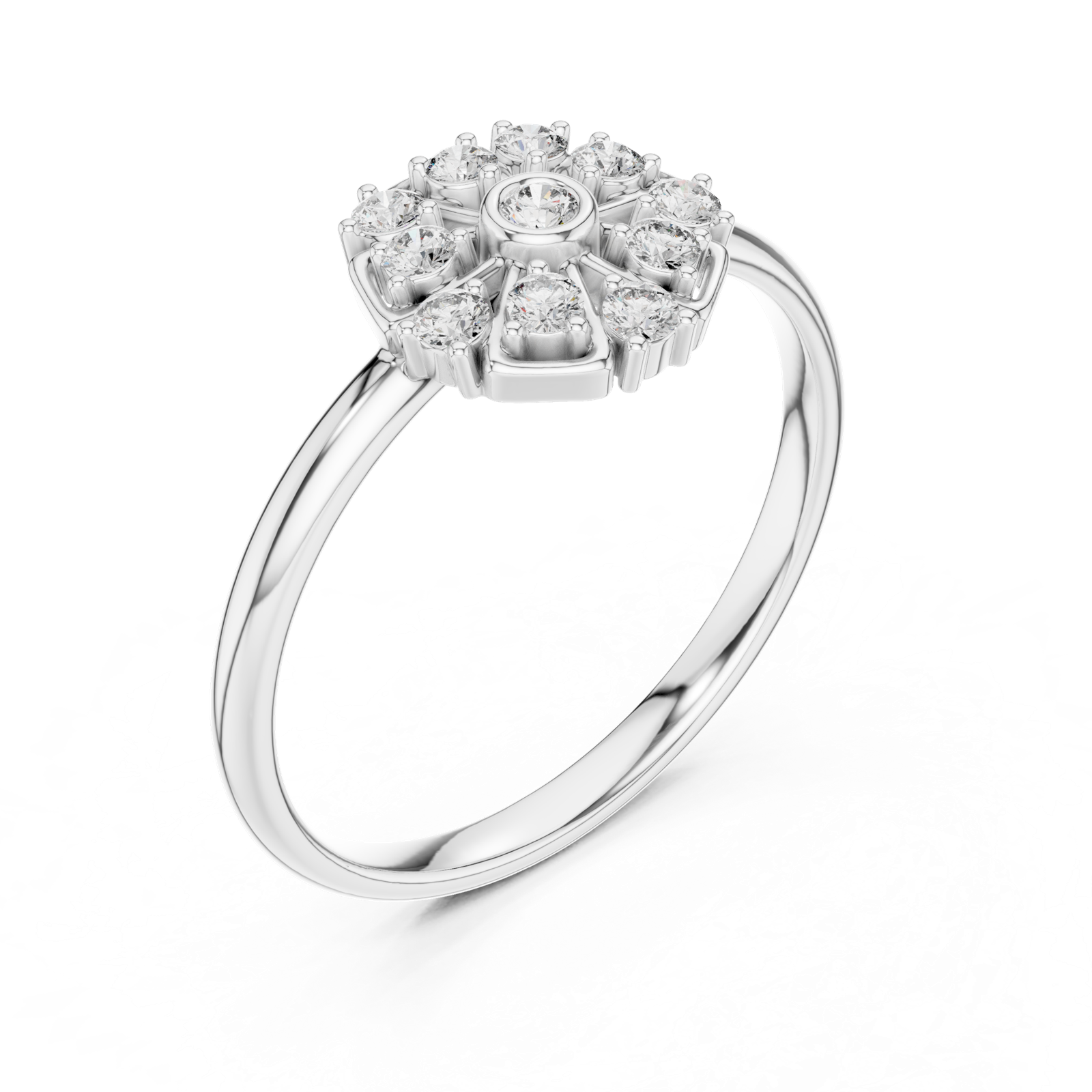 Gold Ring 1 (269), White Gold, view 2