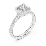 Gold Ring DDLR-730, White Gold, view 2
