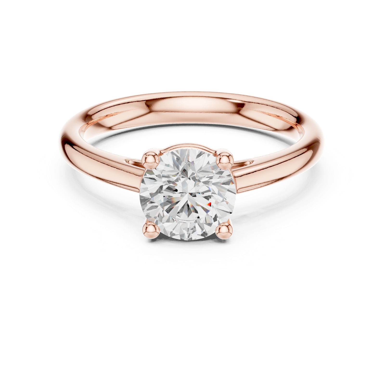 Gold Ring DDLR-630, Rose Gold, view 4