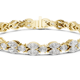 14K Solid Gold Lab Diamond Bracelet, Yellow Gold, view 4