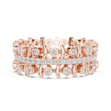 Gold Ring R43, Rose Gold, view 3