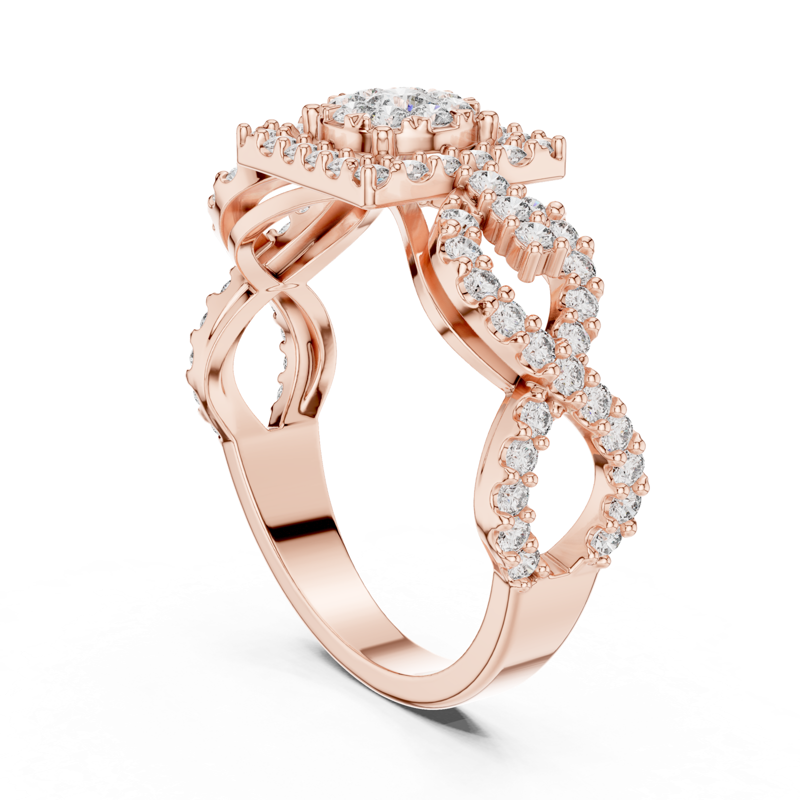 Gold Ring 19-120007L, Rose Gold, view 1