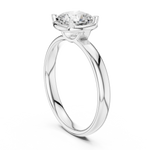 Gold Jewelry, Cushion center stone, White Gold, view 1