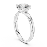 Gold Jewelry, Cushion center stone, White Gold, view 1