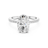 Gold Jewelry L36-16, Oval center stone, White Gold, view 4