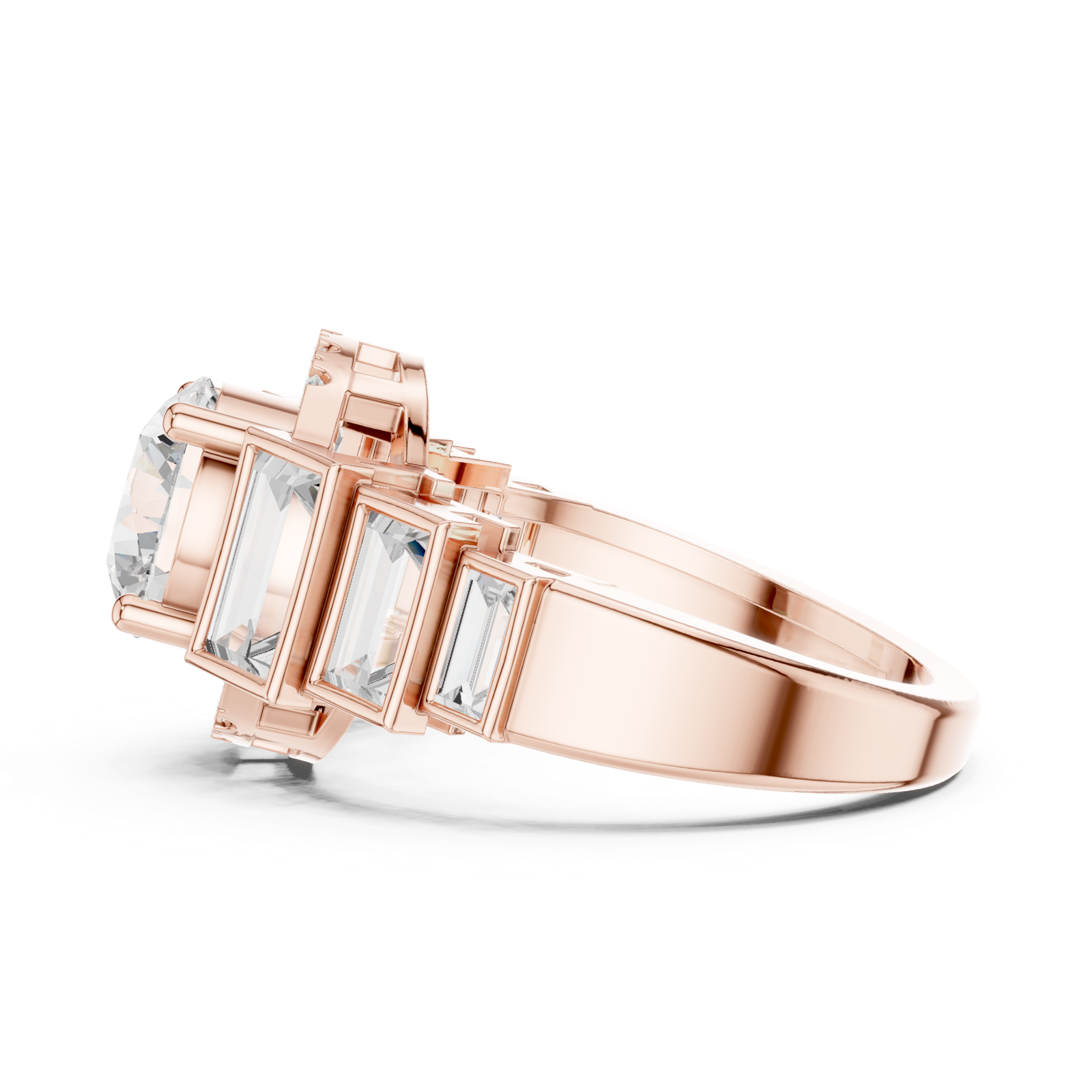 Gold Ring DDLR-323, Rose Gold, view 3