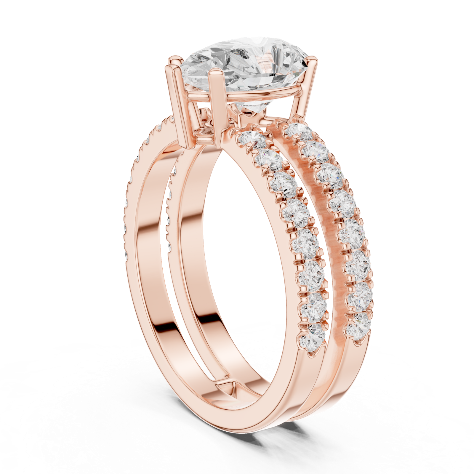 Gold Ring DDLR-1094, Rose Gold, view 1