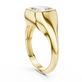 Gold Jewelry L36-4, Asscher center stone, Yellow Gold, view 1