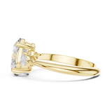 Gold Jewelry L35-66, Oval center stone, Yellow Gold, view 3