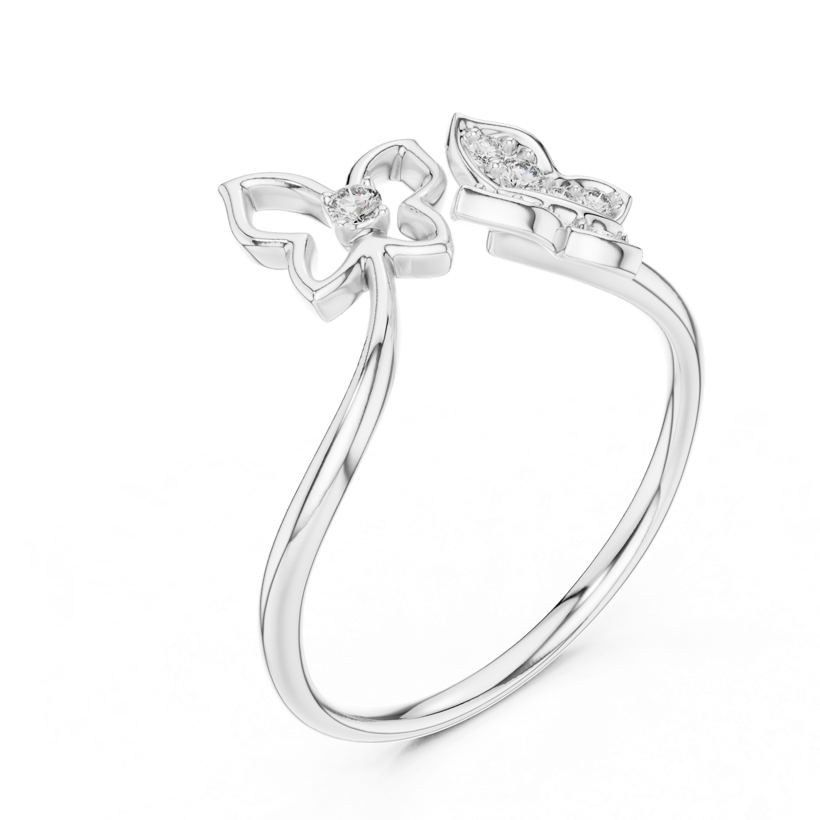 Gold Ring 12-10048@L, White Gold, view 2