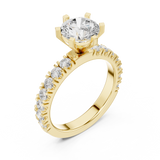 Gold Ring DDLR-751, Yellow Gold, view 2