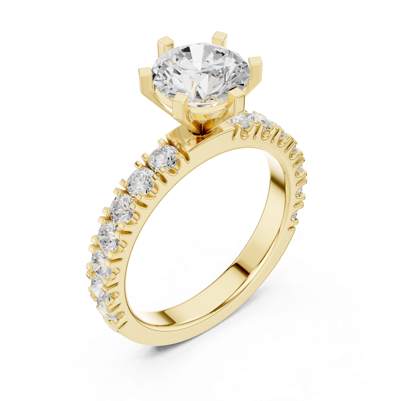 Gold Ring DDLR-751, Yellow Gold, view 2
