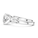 Gold Jewelry L36-7, Heart center stone, White Gold, view 3